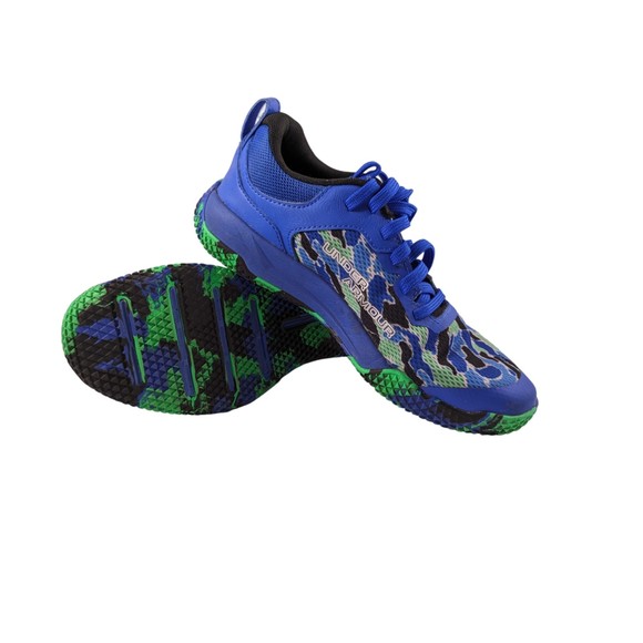 Under Armour Other - Under Armor UA Mainshock 2 Blue/Green Camo Shoes Size Youth 5.5Y [3022865-400]